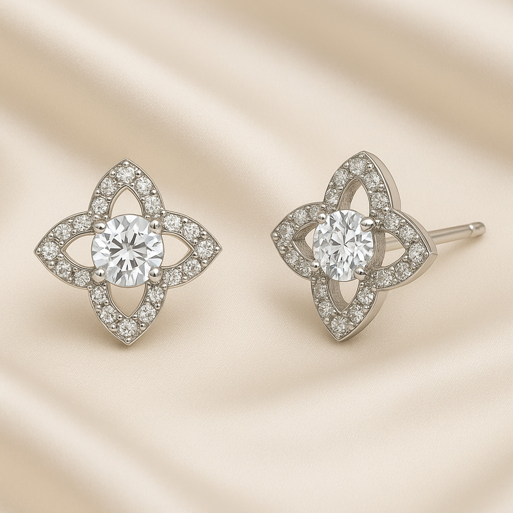 Boucles d’Oreilles Fleur de Lumière – Argent 925