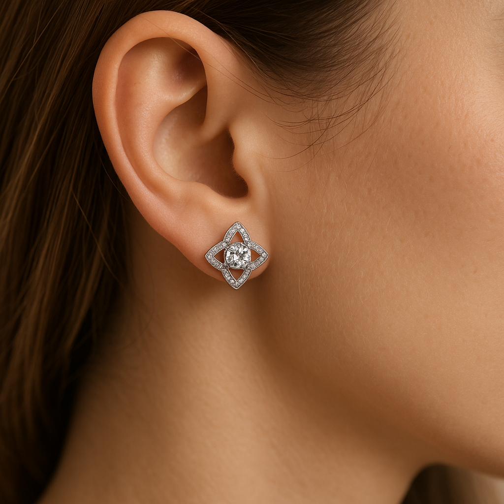 Boucles d’Oreilles Fleur de Lumière – Argent 925