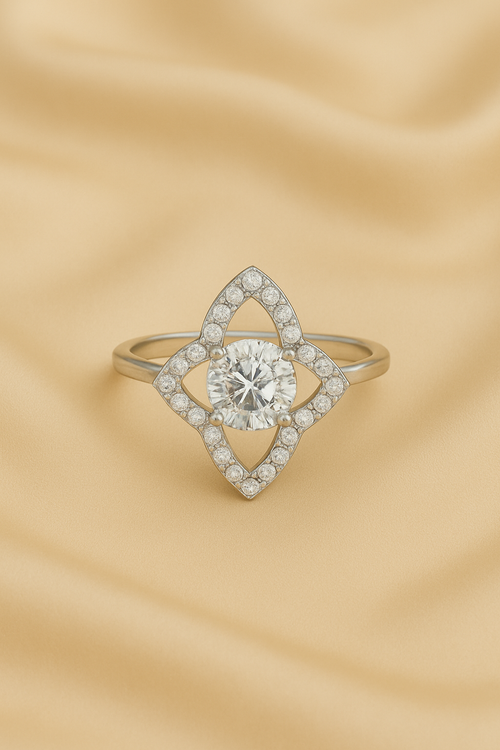 Bague Fleur de lumière – Argent 925 & Zirconium