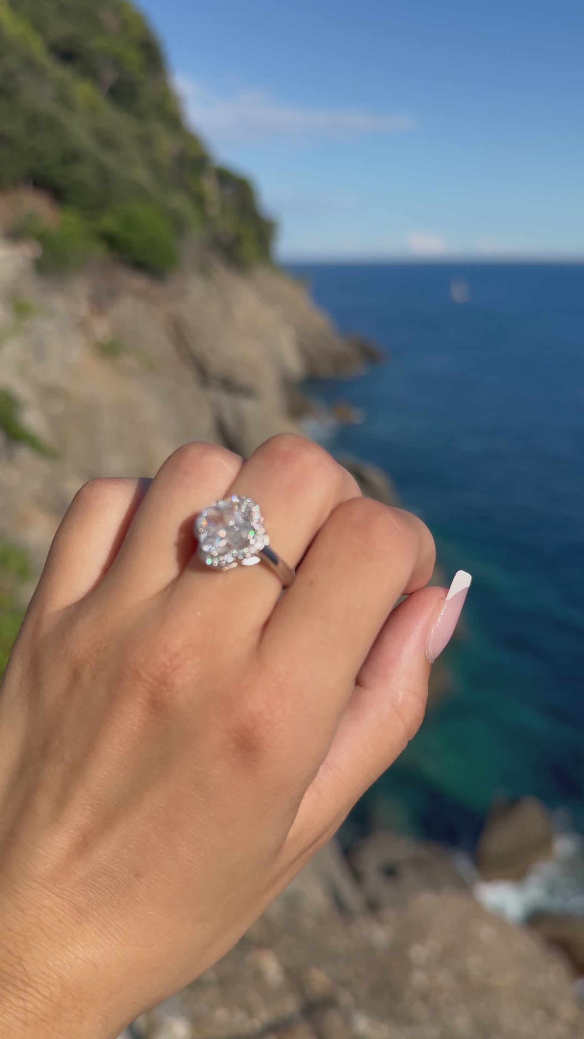 Bague Jardin de Lumière – Argent 925 & Zirconium